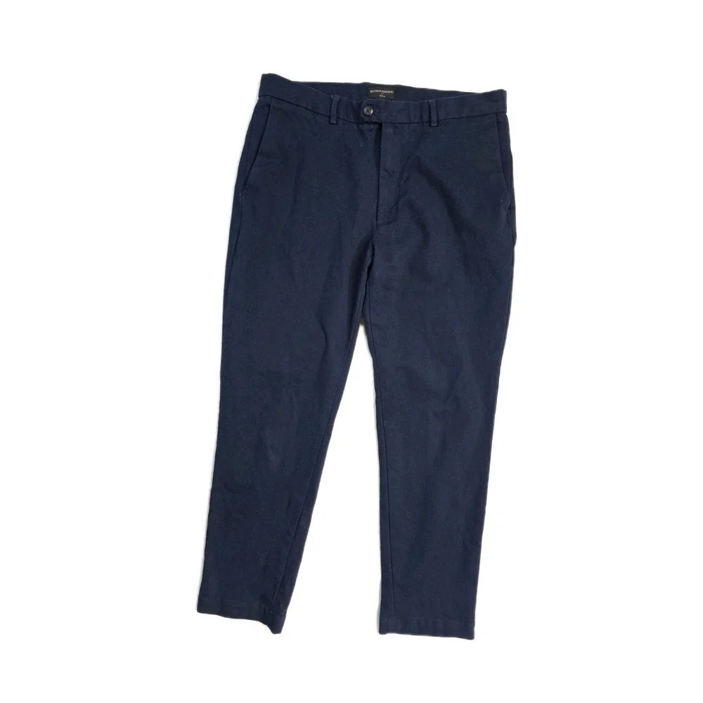 banana republic Men's‎  Dress Pants 34x32 Navy Blue  Cotton  Slim Fit